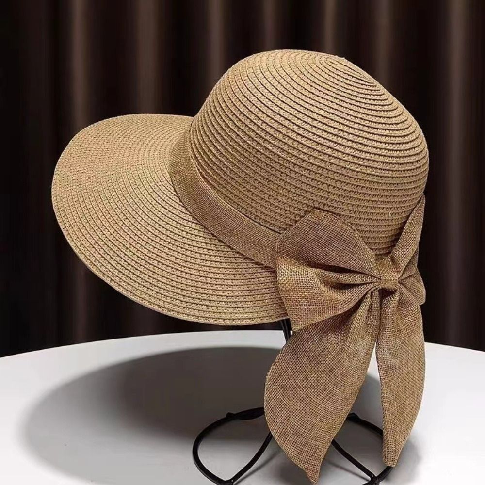 Bucket Hat Straw - قبعة قش كاجوال بحافة واسعة للنساء