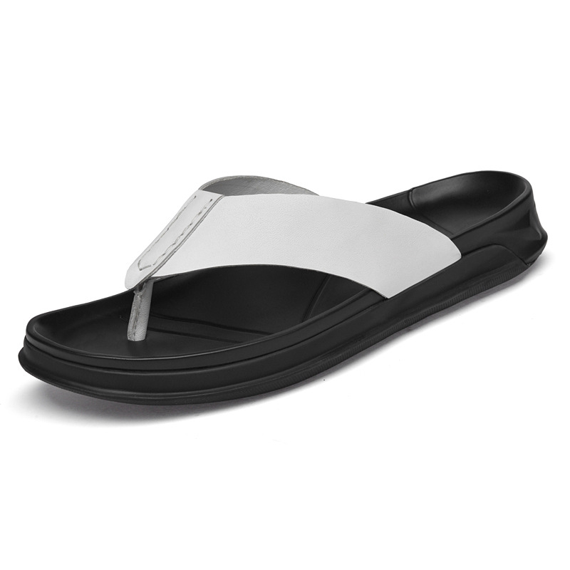 Flip Flop Leather Men - صنادل رجالية صيفية من الجلد الطبيعي