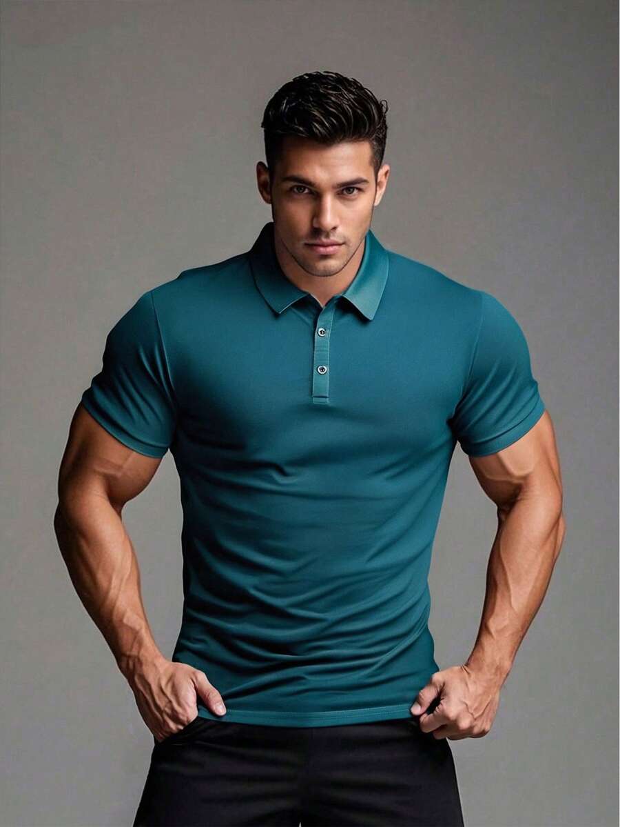 Polo Shirt Pique - قميص بولو رجالي عادي قابل للتنفس،