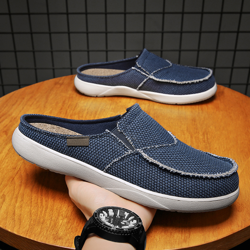 Espadrille Slip On - قماش الانزلاق على نصف أحذية للرجال
