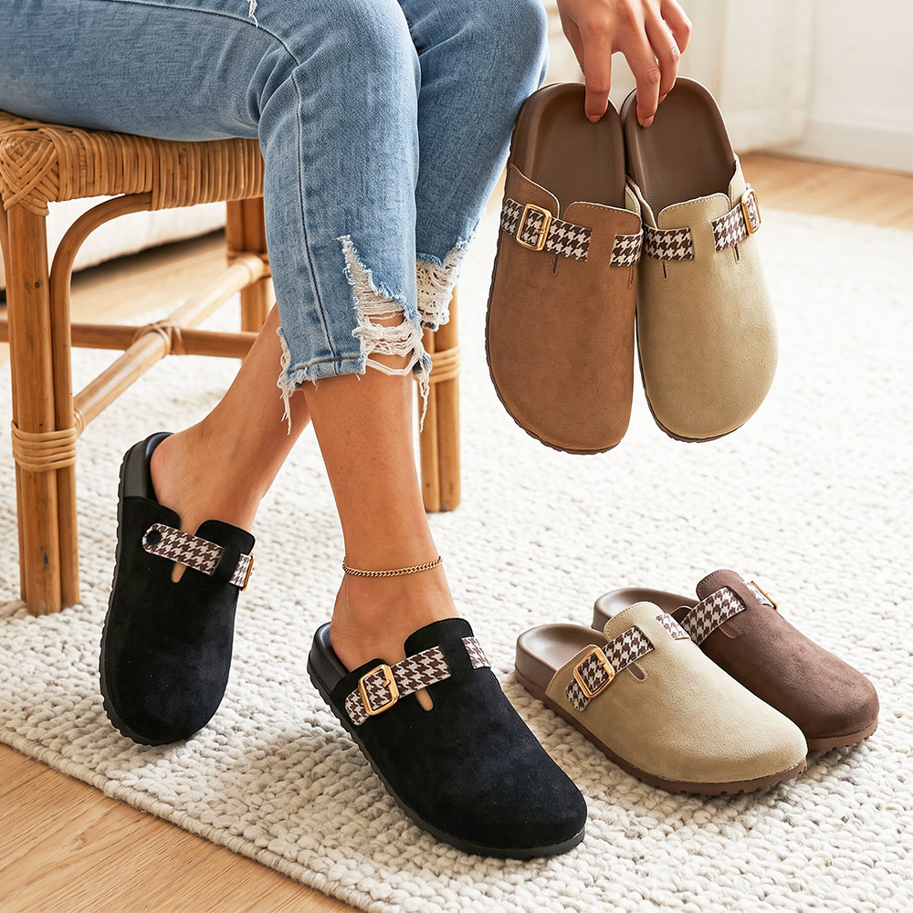 Espadrille Slip On - أحذية نسائية مغلقة الأصابع، شباشب كبيرة