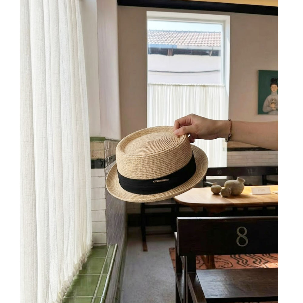 قبعة قش كلاسيكية بريطانية الطر - مراجعة Bucket Hat Straw وسعره