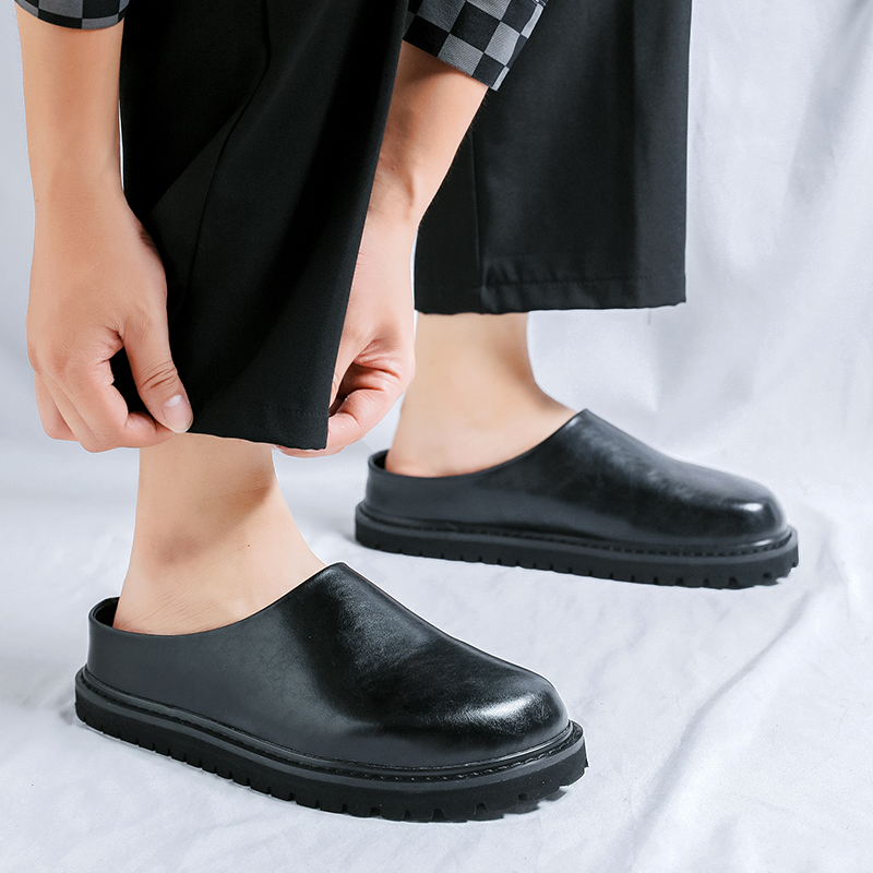 منصة الشقق الجلود البغال الرجا - مراجعة Flip Flop Leather Men وسعره
