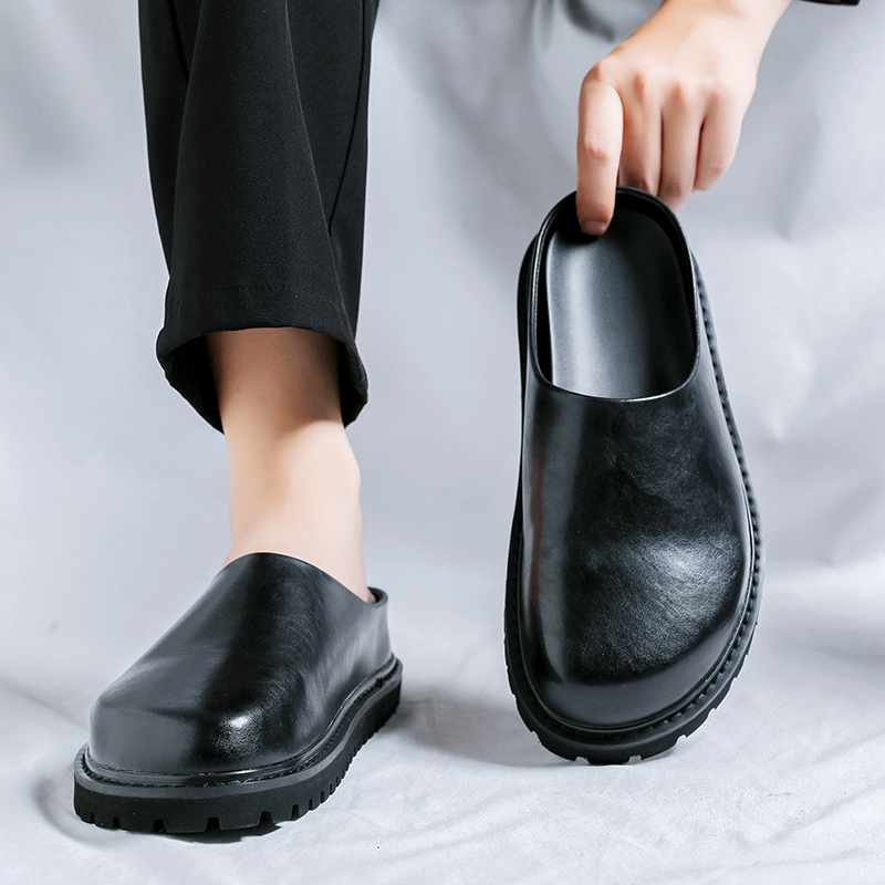 منصة الشقق الجلود البغال الرجا - مراجعة Flip Flop Leather Men وسعره