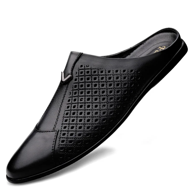 2024 الكبار الصيف نصف سحب البا - مراجعة Flip Flop Leather Men وسعره