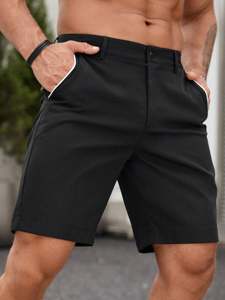 شورت شينو رجالي بتصميم متباين  - مراجعة Shorts Chino Slim وسعره