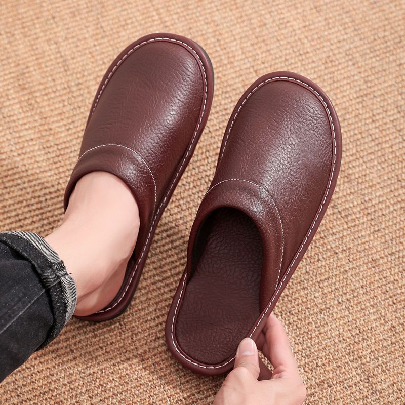شباشب جلدية منزلية للرجال والن - مراجعة Flip Flop Leather Men وسعره